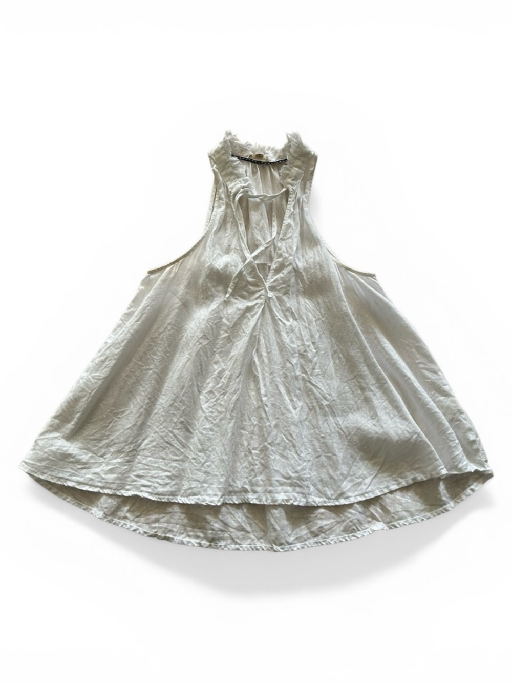 Pilcro Cream Woven Linen Sleeveless Top - S